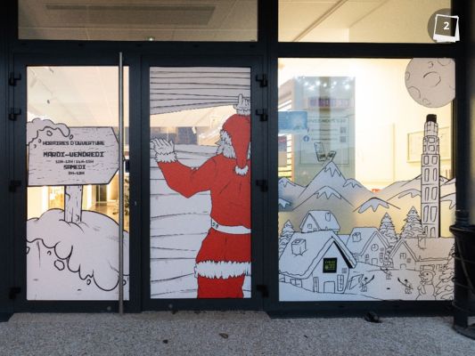 Vitrophanie Noël Amiens