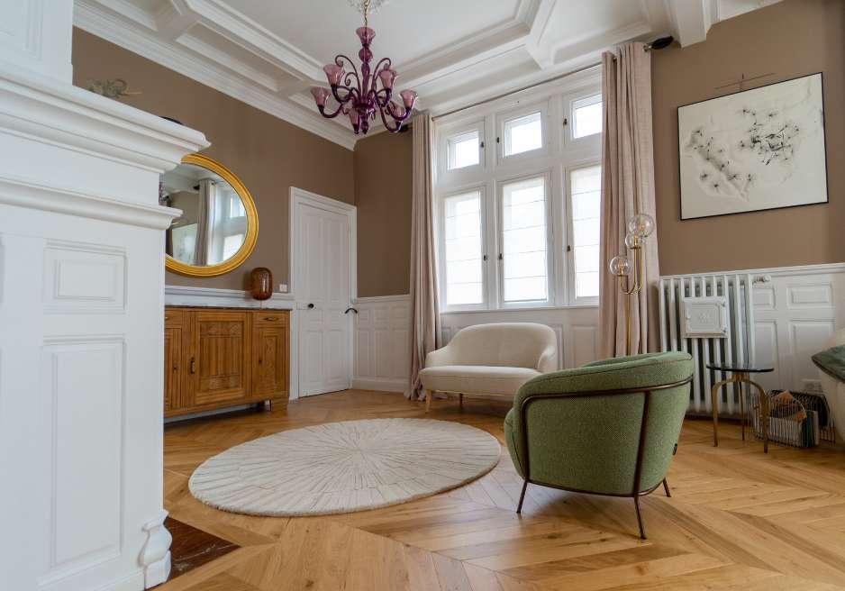 rideaux beige intérieur chic