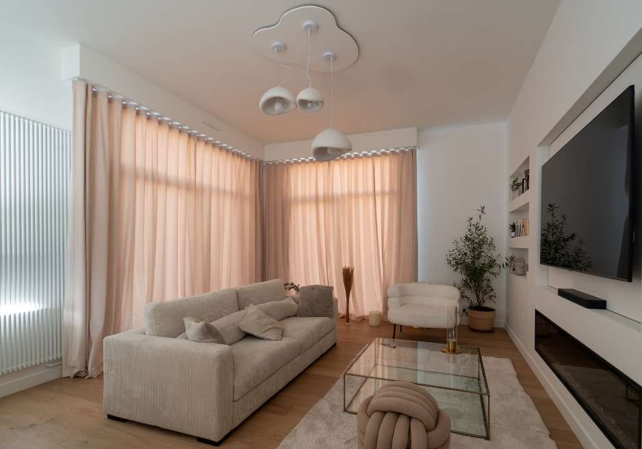 rideaux rose tendance salon amiens